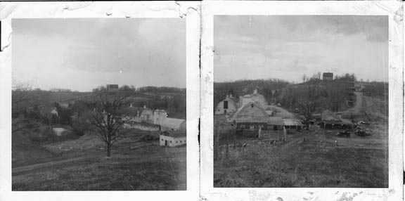 These were probably taken sometime in the '40s or '50s, first on the left looking northwest and then on the right looking due west.